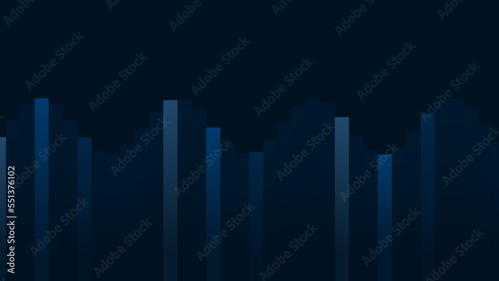 Illustration of a dark blue background with ascending stripes and with added effects