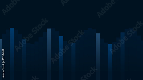 Illustration of a dark blue background with ascending stripes and with added effects