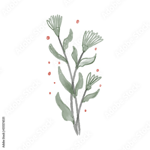 Fototapeta Naklejka Na Ścianę i Meble -  Floral leaves clipart