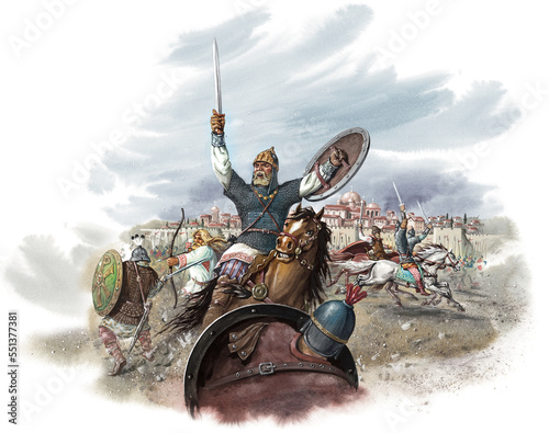 Cuadro en lienzo Ancient Aryans, Slavs, Rus