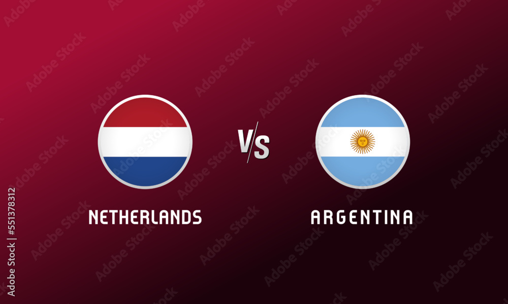 Netherlands vs Argentina flag round emblem. Football cover background with  Nederland and Argentinian national flags logo. Sport vector Illustration  for tournament design or competition calendar Stock Vector | Adobe Stock