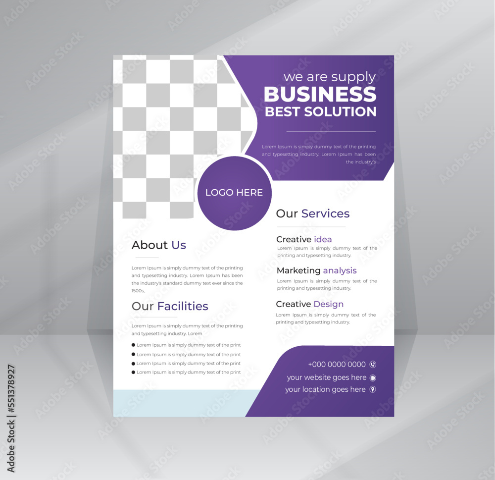 Creative business Flyer poster template with photo Creative business Flyer poster template with photo