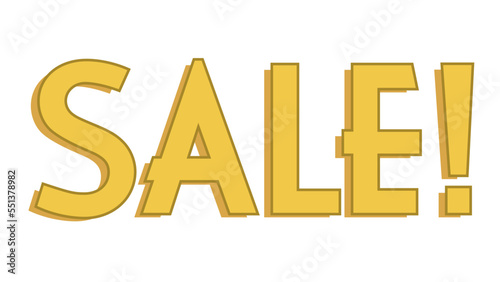 A transparent golden art deco sale sign design element.