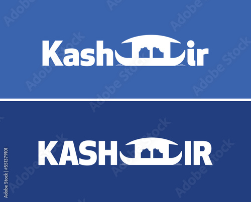 Kashmir. Kashmir city conceptual logotype.