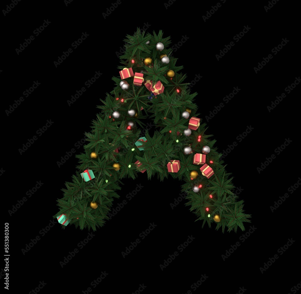 Decorative Wreath Font - Letter A Decorative Wreath Font - Letter A