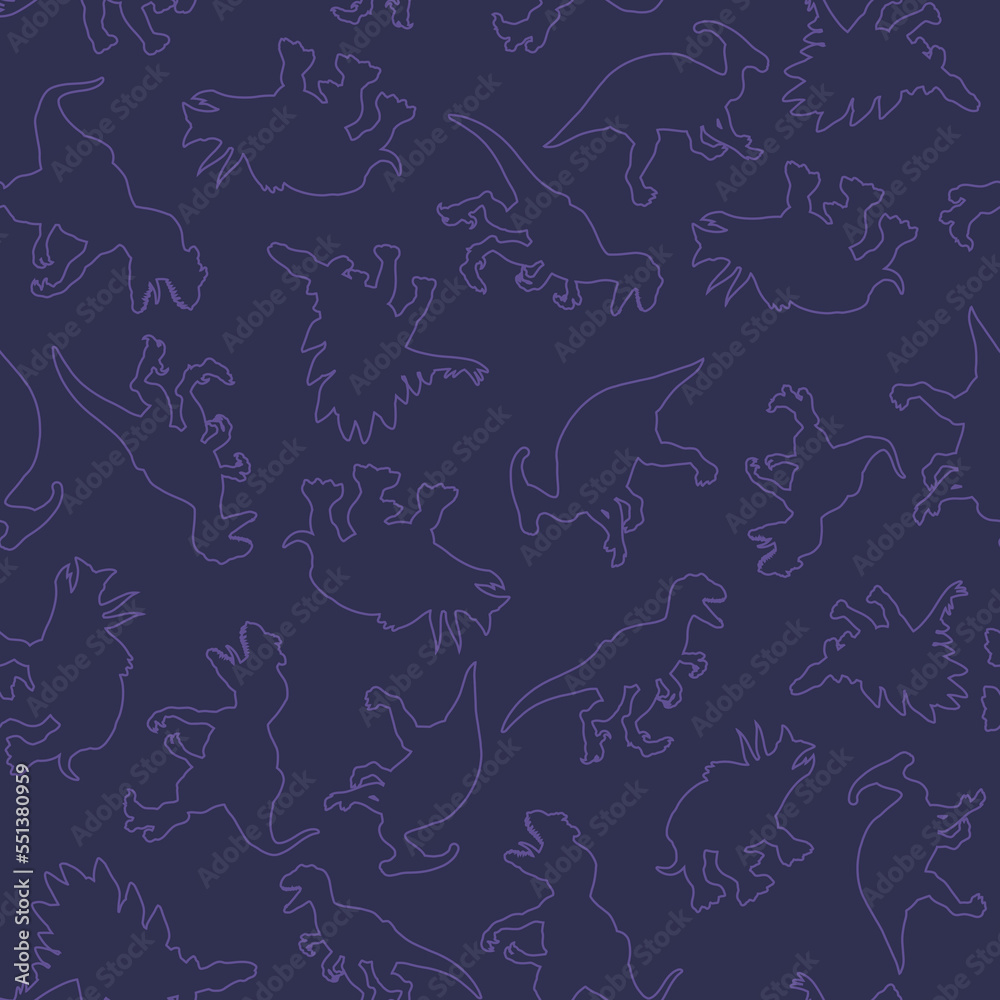 Hand drawn seamless pattern with dinosaurus. Perfect for kids fabric, textile, nursery clothes. Vector illustration Hand drawn seamless pattern with dinosaurus. Perfect for kids fabric, textile, nursery clothes. Vector illustration