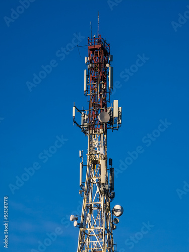 Telecommunication antenna tower, Kuldiga, Latvia.
