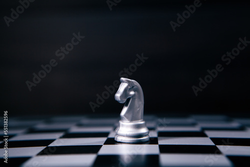 Shot of a chess board white house moving. Business leader concep
