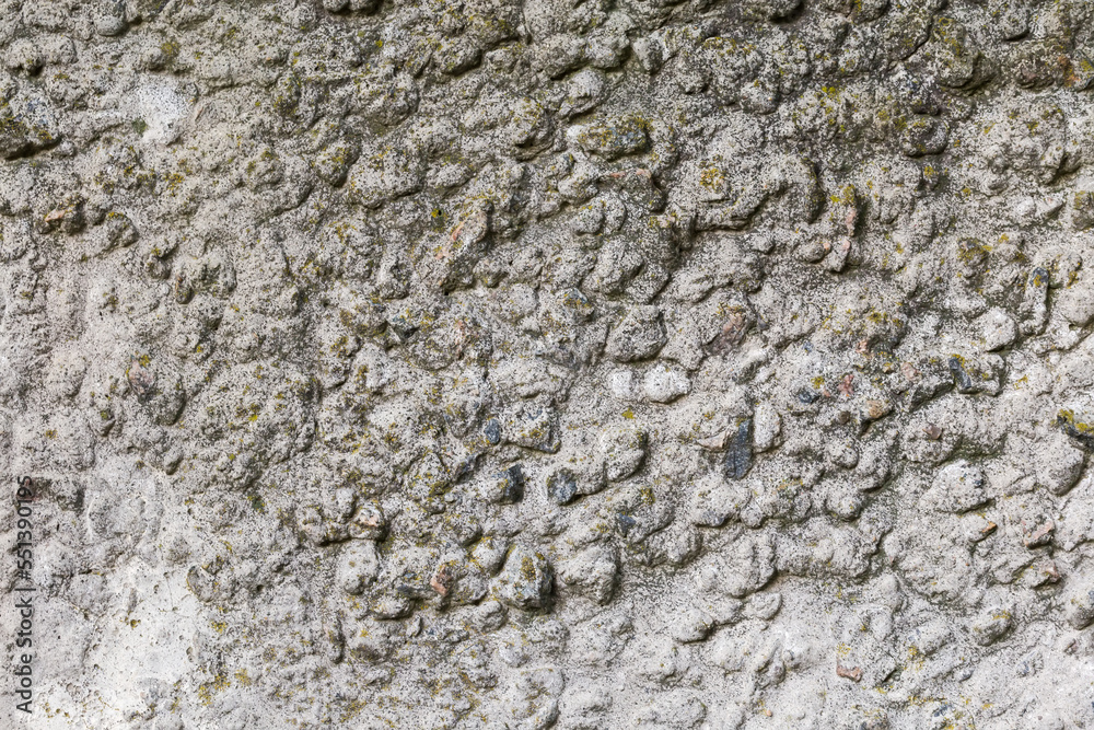 Obraz premium Fragment of the old concrete wall, outdoors in overcast weather