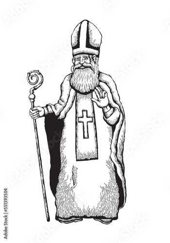 Vector illustration of Saint Nicholas