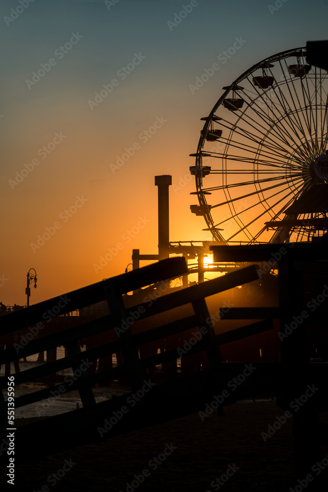 Santa Monica Pier at sunset