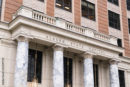 Facade of the Alaska State Capitol Building in Juneau 