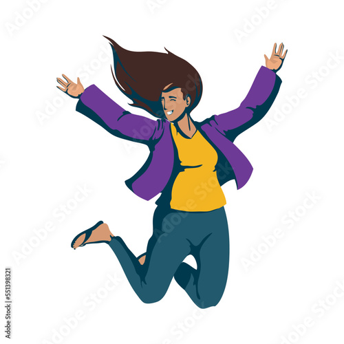 jumping woman design