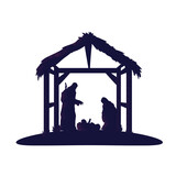 nativity manger silhouette