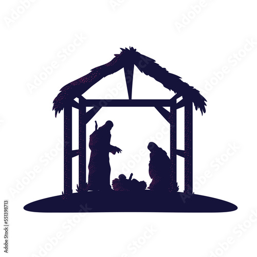 nativity manger silhouette
