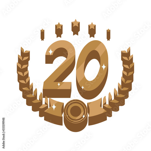 20th anniversary badge