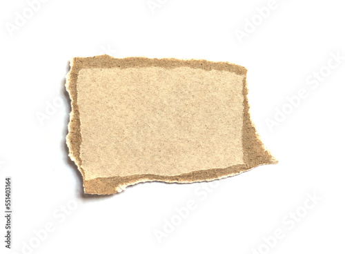torn paper isolated on white background.