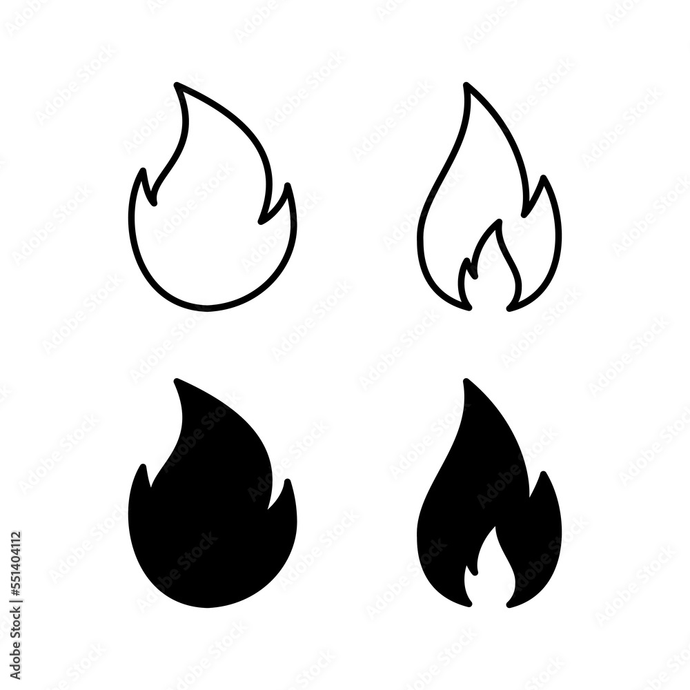 Fire icon vector for web and mobile app. fire sign and symbol Fire icon vector for web and mobile app. fire sign and symbol