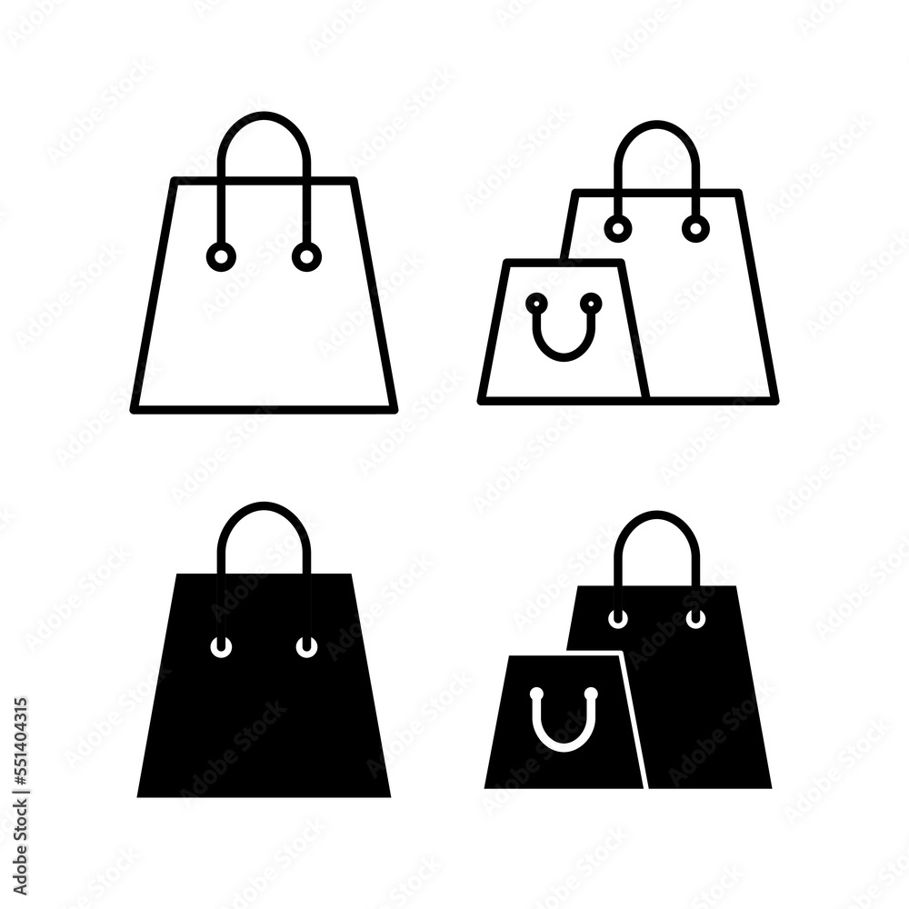Shopping bag icon vector for web and mobile app. shopping sign and symbol Shopping bag icon vector for web and mobile app. shopping sign and symbol