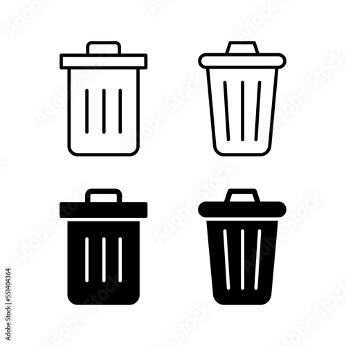 Trash icon vector for web and mobile app. trash can icon. delete sign and symbol.