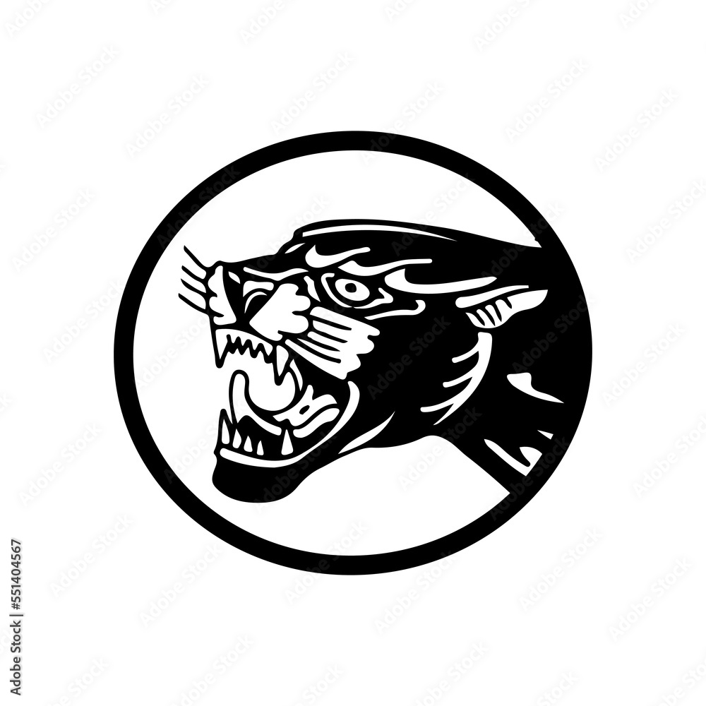 vector illustration of black panther head vector illustration of black panther head