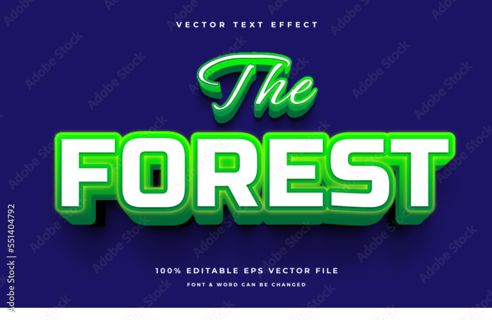 the forest modern editable text effect the forest modern editable text effect