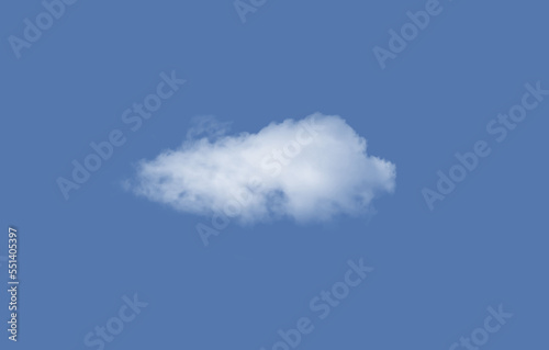 White cloud isolated on blue background, mud set on blue