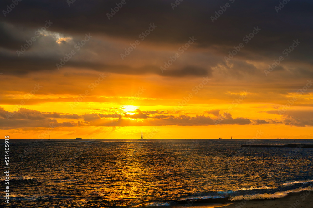 Fototapeta premium sunset on the beach