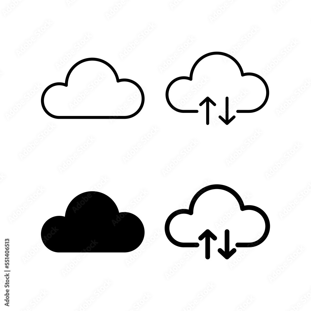 Cloud icon vector for web and mobile app. cloud sign and symbol Cloud icon vector for web and mobile app. cloud sign and symbol
