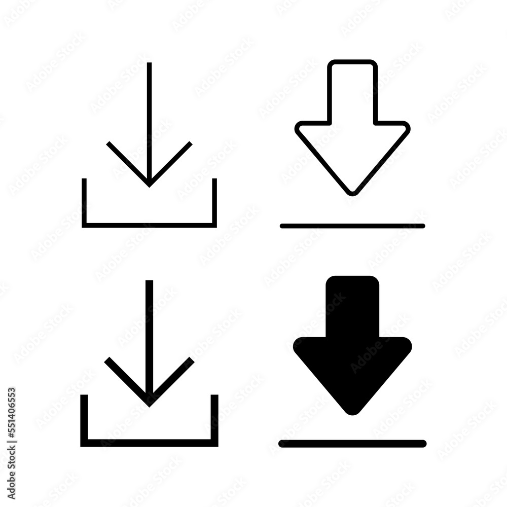 Download icon vector for web and mobile app. Download sign and symbol