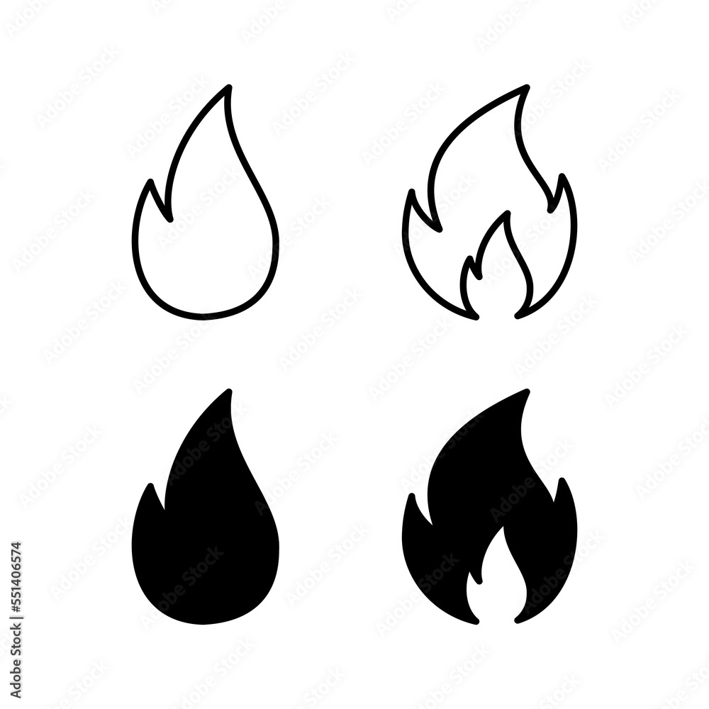 Fire icon vector for web and mobile app. fire sign and symbol Fire icon vector for web and mobile app. fire sign and symbol