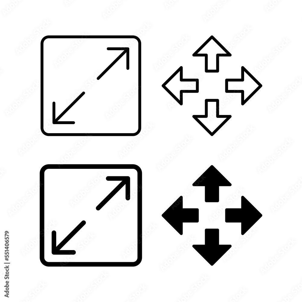Fullscreen Icon vector for web and mobile app. Expand to full screen sign and symbol. Arrows symbol Fullscreen Icon vector for web and mobile app. Expand to full screen sign and symbol. Arrows symbol