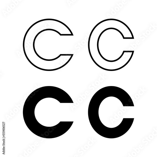 Copyright icon vector for web and mobile app. copyright sign and symbol