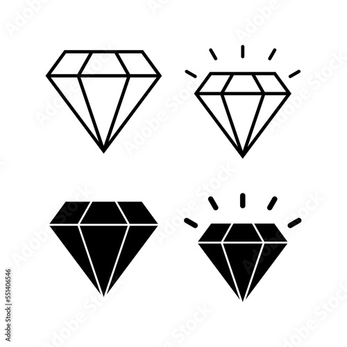 Diamond icon vector for web and mobile app. diamond gems sign and symbol