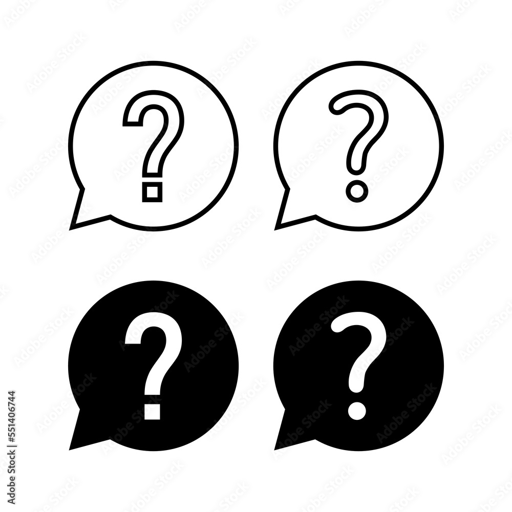 Question icon vector for web and mobile app. question mark sign and symbol Question icon vector for web and mobile app. question mark sign and symbol