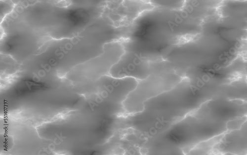 Grey marble stone texture background. Abstract white electric lightning, thunderbolt strike and thunderstorm on grey background.