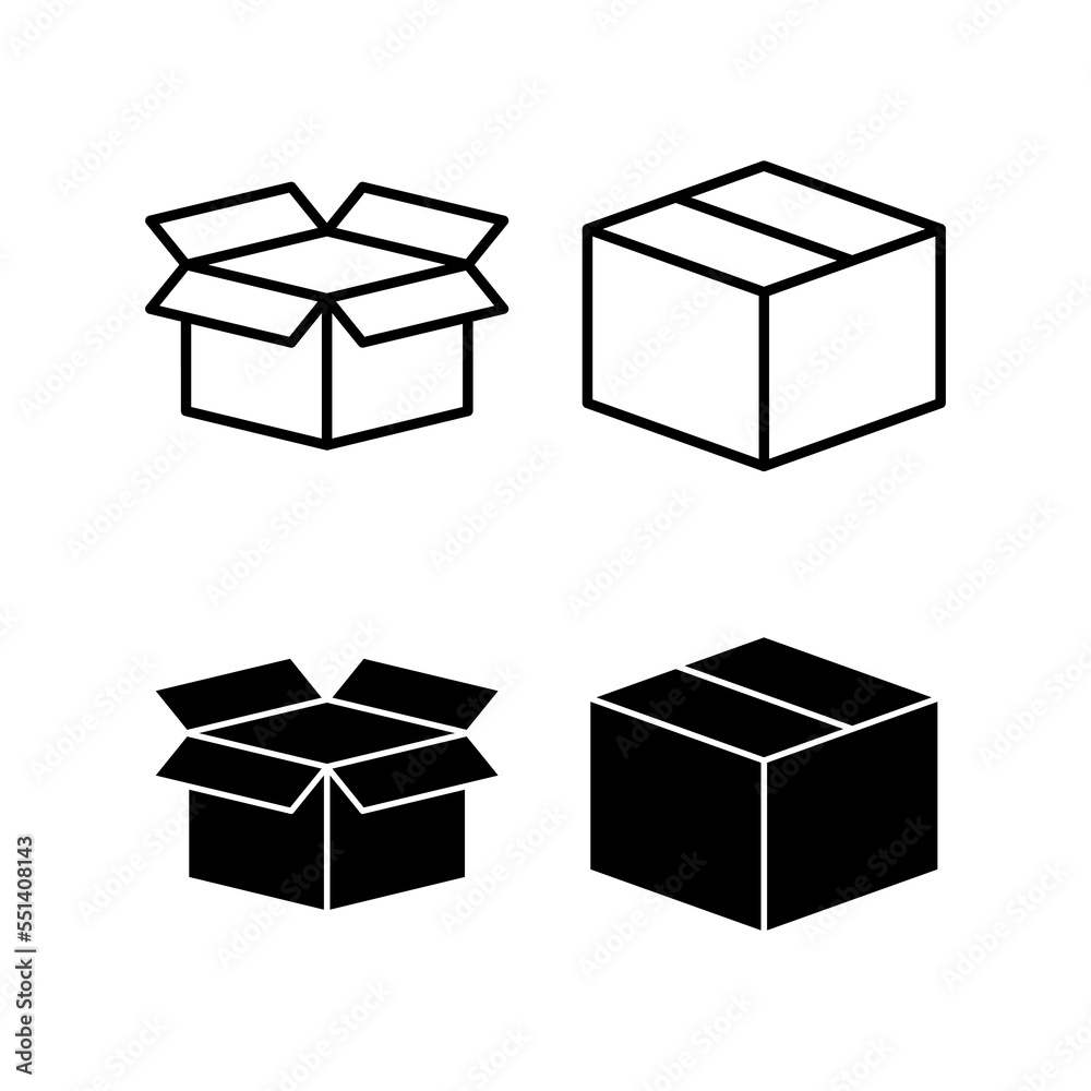 Box icon vector for web and mobile app. box sign and symbol, parcel, package Box icon vector for web and mobile app. box sign and symbol, parcel, package