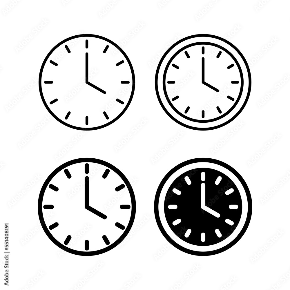 Clock icon vector for web and mobile app. Time sign and symbol. watch icon