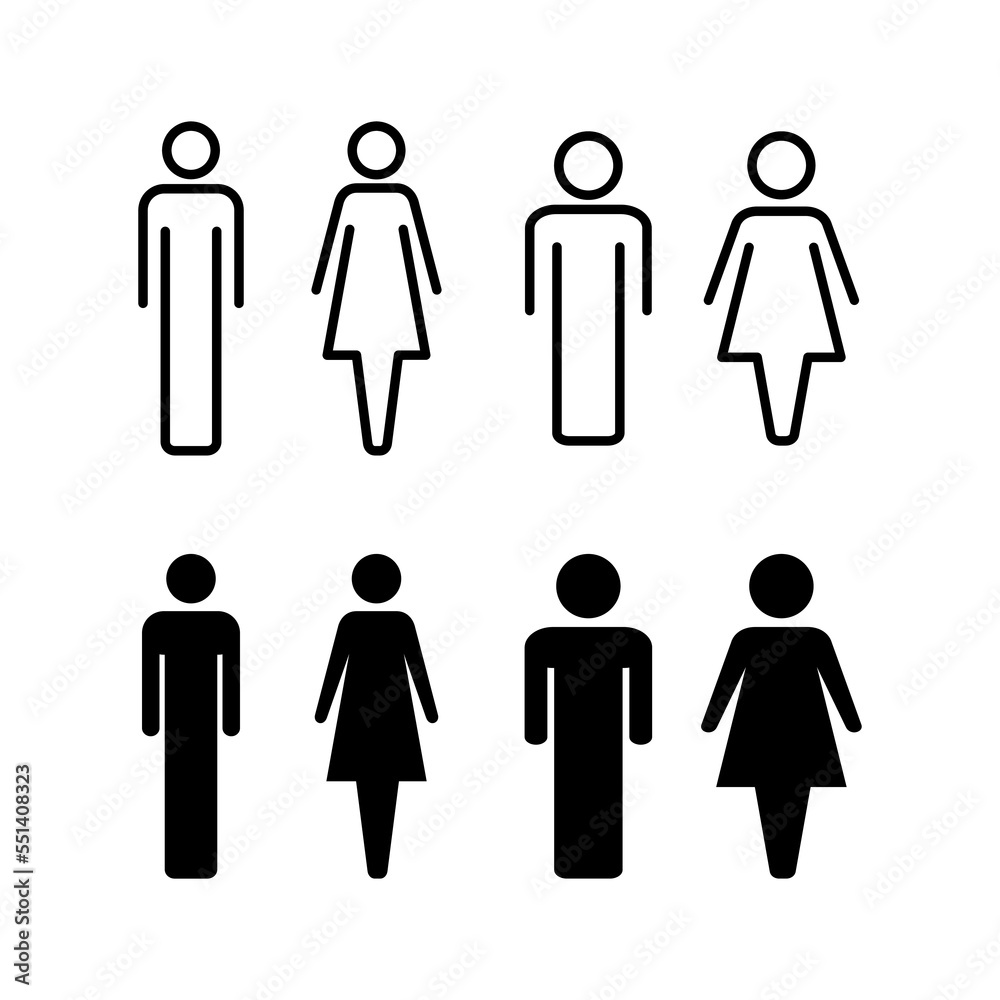 Man and woman icon vector for web and mobile app. male and female sign and symbol. Girls and boys Man and woman icon vector for web and mobile app. male and female sign and symbol. Girls and boys