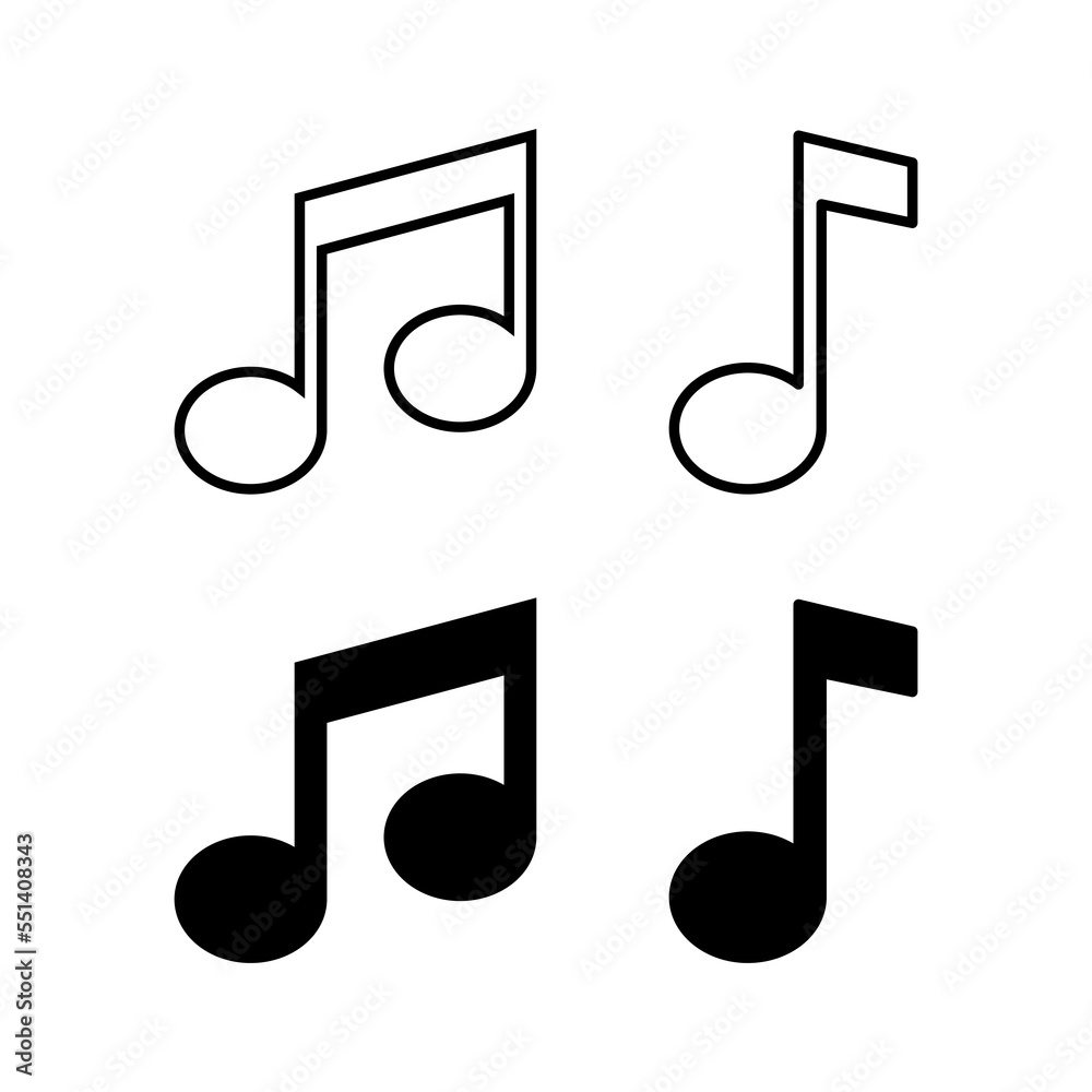 Music icon vector for web and mobile app. note music sign and symbol Music icon vector for web and mobile app. note music sign and symbol