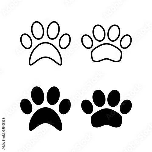 Paw icon vector for web and mobile app. paw print sign and symbol. dog or cat paw