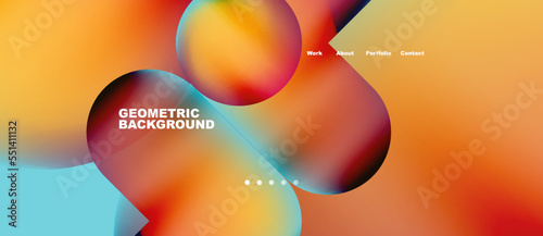 Round shapes and circles with liquid gradients