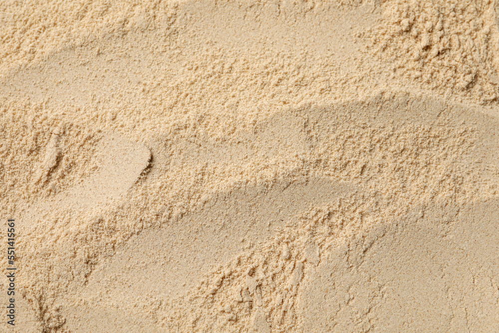 Heap of buckwheat flour as background, top view Heap of buckwheat flour as background, top view