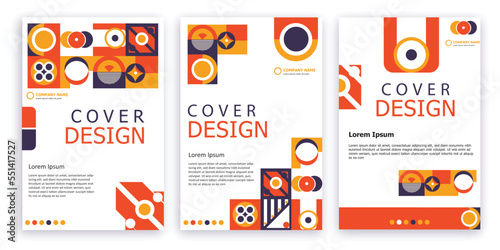 Abstrack geometric cover, flyer and poster design