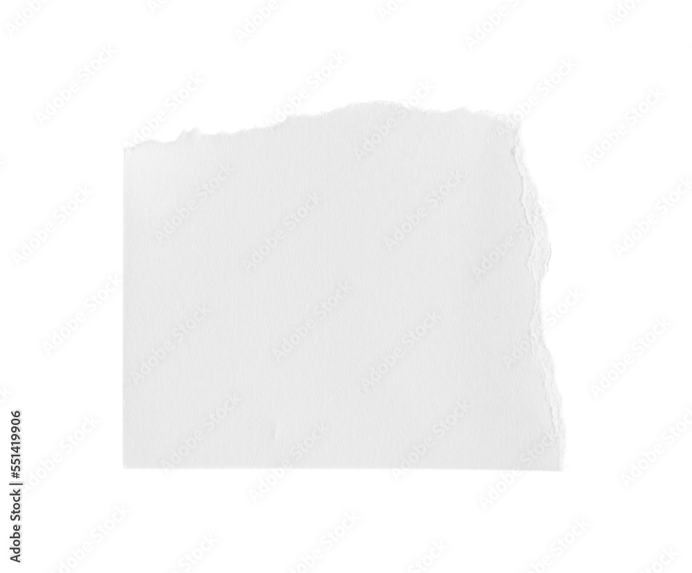 White ripped piece of paper isolated on transparent background PNG file White ripped piece of paper isolated on transparent background PNG file