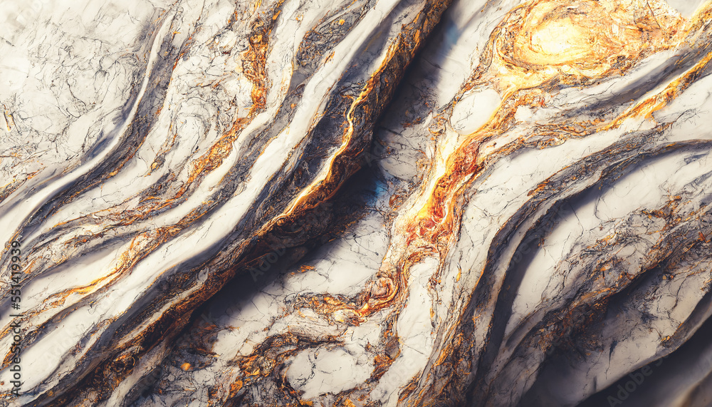 Splendid luxury white and gold marble abstract background, wavy texture ...