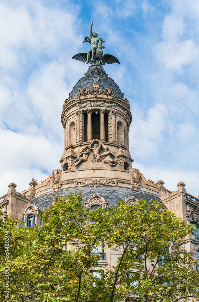 Building of the Union and the Phoenix, Barcelona, Catalonia, Spain, Europe