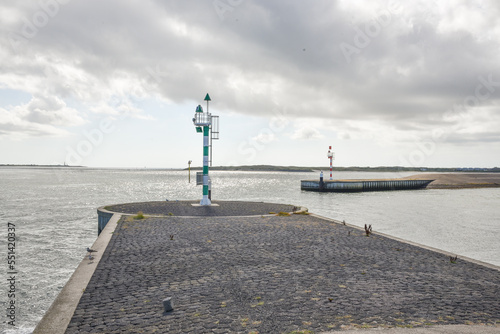 Texel, Netherlands. August 2022. The harbor head of the ferry port of Texel. photo