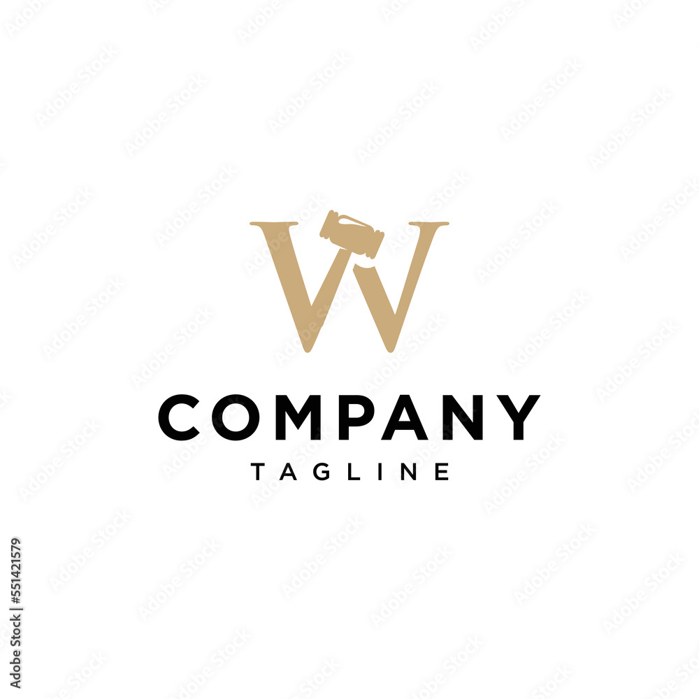W Letter Auction Vector logo icon vector Template W Letter Auction Vector logo icon vector Template