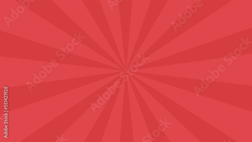 和風背景素材　赤色の集中線　横長　16:9